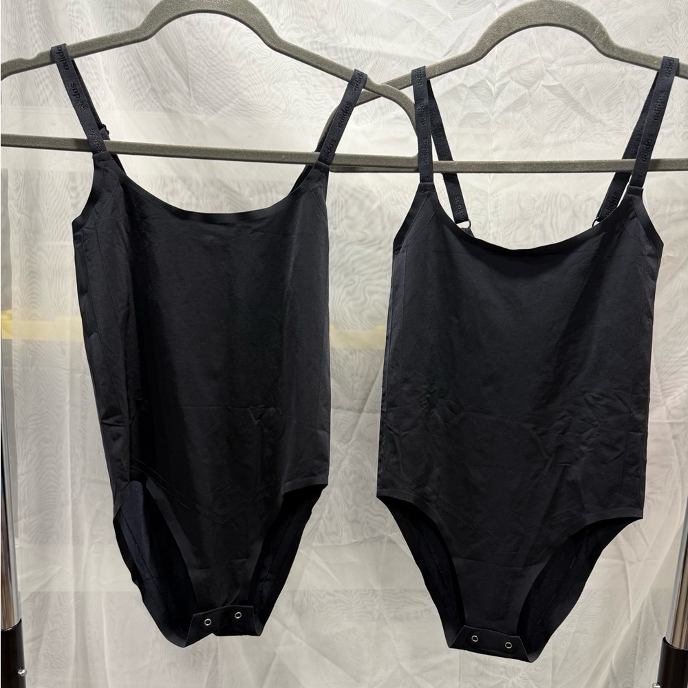 Black adidas strappy bodysuit